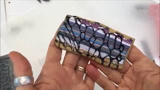 Polymer Clay Veneer with Embossing Powder and Texture with Debbie Crothers [upl. by Eibbil]