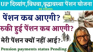 UP दिव्यांगविधवावृद्धावस्था पेंशन योजना 2024  Pension kab aaegi Pension Payment Status Pending [upl. by Ripley458]