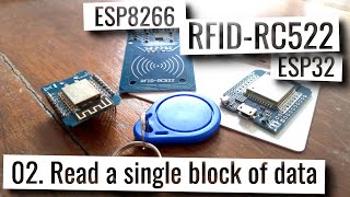 ESP32 amp ESP8266  RFID RC522 How read a single block of data [upl. by Vasti379]