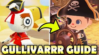 🏴‍☠️ ALL PIRATE ITEMS amp How To Get Them EASY In Animal Crossing New Horizons  Gullivarrr Guide [upl. by Camfort]