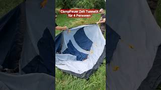 CampFeuer Zelt TunnelX für 4 Personen shorts [upl. by Concepcion]