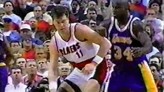 Arvydas Sabonis 23pts10reb VS Shaquille ONeal 27pts8reb  1997 [upl. by Worthy584]