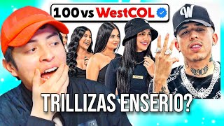 REACCIONANDO A WESTCOL VS 100 MUJERES  TODAS LAS HERMANAS QUIEREN CON EL  andresitow [upl. by Agate]