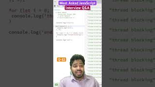 Q52 Most asked JavaScript Output interview questions and answers javascript interview [upl. by Neiviv]