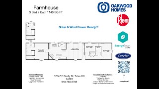 Clayton Homes Anniversary Farmhouse 3 Bedroom Single Wide Zero Energy Mobile Home [upl. by Einnol863]