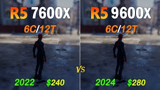 AMD Are you serious Ryzen 5 9600X vs Ryzen 5 7600X  Test in 7 Games [upl. by Ahseuqram]