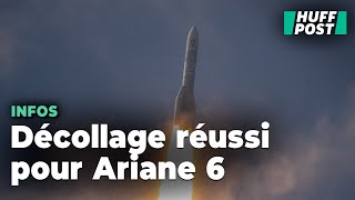 La fusée Ariane 6 a presque réussi son vol inaugural [upl. by Arrimat]