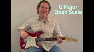 How To Play G Major Scale Open MrGGuitarClass [upl. by Souza422]