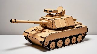 Don’t throw away useless cardboard boxes Teach you how to make a tank model [upl. by Noirret301]