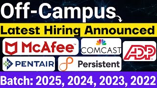 ADP McAfee  Cornerstone Hiring  OFF Campus Drives  2025 2024 Batch  Persistent Jobs [upl. by Gwendolyn]