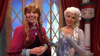 ANNA and ELSA from Disney FROZEN Official Debut at Epcots Norway Pavilion Meet and Greet [upl. by Ernaline]