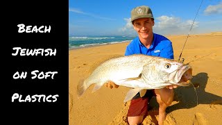 Beach Jewfish on Soft Plastics  Gear Gutter Selection amp Technique [upl. by Airdua]