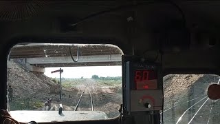 Muzafar garh to Thermal Power Railway Station Cab Ride of Train Engine60kmh speed Cab ride [upl. by Anawaj639]