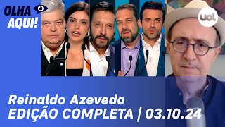 Reinaldo Azevedo ao vivo Debate na Globo expectativa pelo Datafolha e mais [upl. by Wetzell33]