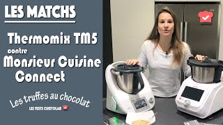 Match Thermomix TM5 contre le Monsieur Cuisine Connect pour la réalisation de truffes en chocolat [upl. by Etakyram]