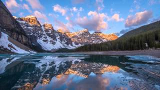 Moraine Lake Sunrise Timelapse  4K [upl. by Amihc]