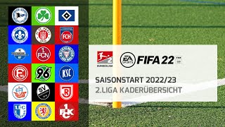 FIFA 22 Saisonstart  Kaderüberblick I 2Bundesliga I 202223 I Deutsch FULL HD [upl. by Ahsemal]