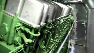 Voith Maxima 40 CC engine room startstop walkaround [upl. by Eenitsed217]