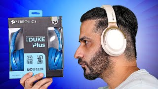 ZEBRONICS Duke Plus Wireless Over Ear Headphone with ANC ENC Gaming Mode  Born creator [upl. by Gaige]