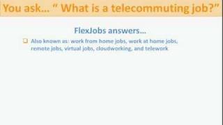 What is a Remote or WorkfromHome Job [upl. by Melda141]