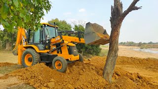 Beautiful Place Working JCB 3DX With Many Tractor🌴JCB 3DX Working In River Area🌴 JCB Working Cartoon [upl. by Bernelle]