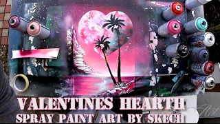 SPRAY PAINT ART  Valentines Hearth [upl. by Alvis765]