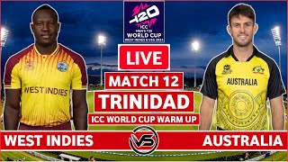 ICC T20 World Cup Warm Up Live Australia vs West Indies Live  AUS vs WI Live Scores amp Commentary [upl. by Yv]