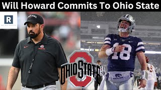 Will Howard Commits To Ohio State  OSU Football Transfer Portal [upl. by Aihseuqal]