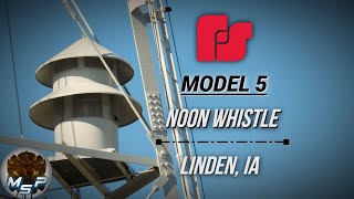 Federal Signal Model 5 Daily Siren Test  Noon Whistle  Linden IA [upl. by Dorise]