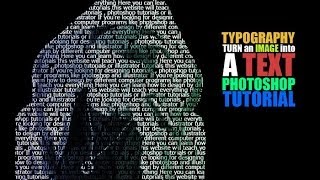 Typography tutorial  Turn an image into text in Photoshop [upl. by Urion762]