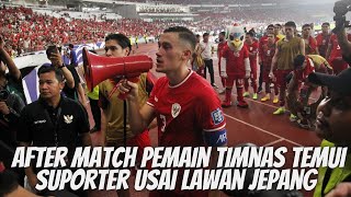 AFTERMATCH  JAY IDZES MINTA MAAF TEMUI SUPORTER USAI KALAH DARI JEPANG [upl. by Rockafellow]