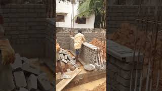 Brick work upto floor level like share commentssubscribe👍👍 [upl. by Yllen]