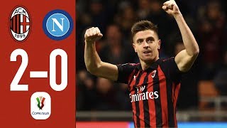 Highlights AC Milan 20 Napoli  Coppa Italia Quarterfinal 201819 [upl. by Gwendolyn]