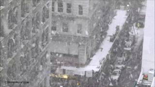 NYC Snow Storm Big Fluffy Snow Falls Fast and Furious [upl. by Voccola]