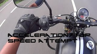 Harley Davidson Street 750 AccelerationTop Speed Attempt [upl. by Fabrienne]