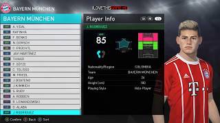 PES 2018  Bayern Munchen Face amp Player Ratings [upl. by Iaht]