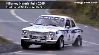 Ford Escort Mk1s at Molls Gap in Killarney Historic Rally 2019 [upl. by Aneri]