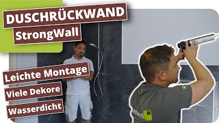 Duschrückwand ohne Fliesen  planeo StrongWall [upl. by Kcitrap887]