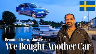 We Bought an Automatic SAAB Car  Beautiful Town Åhus Sweden  Urdu  4K [upl. by Gannie]