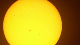 Soleil  Bresser Messier 1021000  oc 28mm  Zoom 26 x Smartphone 4 nov 24  Vidéo non traitée 2 [upl. by Rugen]