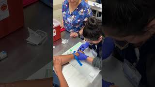 medicalassistant student performs blood draw pimamedical medicalcareers medicalschool [upl. by Gothar]