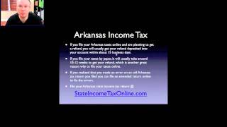 State of Arkansas Income Tax [upl. by Itsirk]