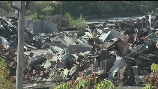 Building from Youngstown Steels glory days partially demolished [upl. by Nodab322]