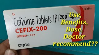 Cefix 200Mg Tablets  Cefixime Tablets  Cefix 200 Tablets Uses Benefits Dosage review in Hindi [upl. by Susanne]