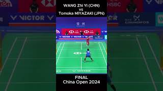 WANG Zhi Yi CHN vs Tomoka MIYAZAKI JPN FINAL CHINA OPEN 2024 badminton badmintontour bwf [upl. by Ttocs]