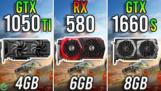 GTX 1050 Ti vs RX 580 8GB vs GTX 1660 Super [upl. by Kumler]