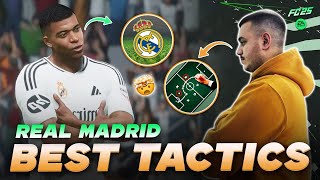 REAL MADRID  BEST FORMATION CUSTOM TACTICS amp PLAYER INSTRUCTIONS FC 25 [upl. by Beau]