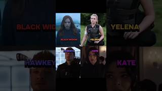 Blackwidow vs Yelena vs hawkeye vs kate  blackwidow hawkeye mcu avengers marvelvsdc shorts [upl. by Ula]