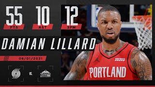 Damian Lillard sets a NEW NBA RECORD for playoff 3s in epic 2OT loss  2021 NBA Highlights [upl. by Elrak]