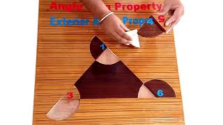 Angle sum property of triangle and exterior angle property by using working model [upl. by Dianemarie]